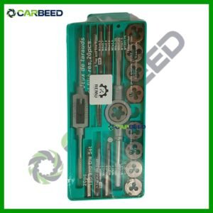 طقم قلاوظ  (داخلي و خارجي)ذكر ولقمة مقاس M3–M12 مم علبة بلاستيك – عدد 20 قطعة (Metric Tap and Die Set M3–M12 mm) (Copy)