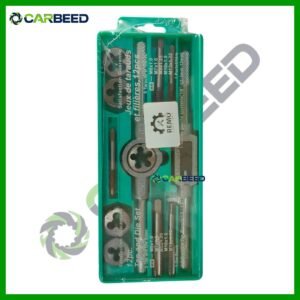 طقم قلاوظ  (داخلي و خارجي)ذكر ولقمة مقاس M6–M12 مم علبة بلاستيك – عدد 12 قطعة (Metric Tap and Die Set M6–M12 mm)