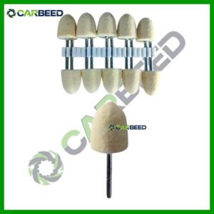 لباد اكس 3 مم اقطر مختلفة – بلحة لميني كرافت - Felt Polishing Wheel 3 mm Shank – bullet Type for Mini Craft