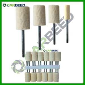 لباد اكس 3 مم اقطر مختلفة – عدلة لميني كرافت - Felt Polishing Wheel 3 mm Shank – Flat Type for Mini Craft