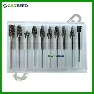 طقم فريزة كربيد أكس 3 مم قطر 6 مم – 10 قطع أشكال - Carbide Rotary File Set 3 mm Shank