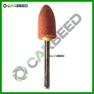 حجر تجليخ ميني كرافت أحمر اكس 3 مم قطر 10 مم – بلحة- Mini Craft Red Grinding Stone 3mm Shank Bullet type
